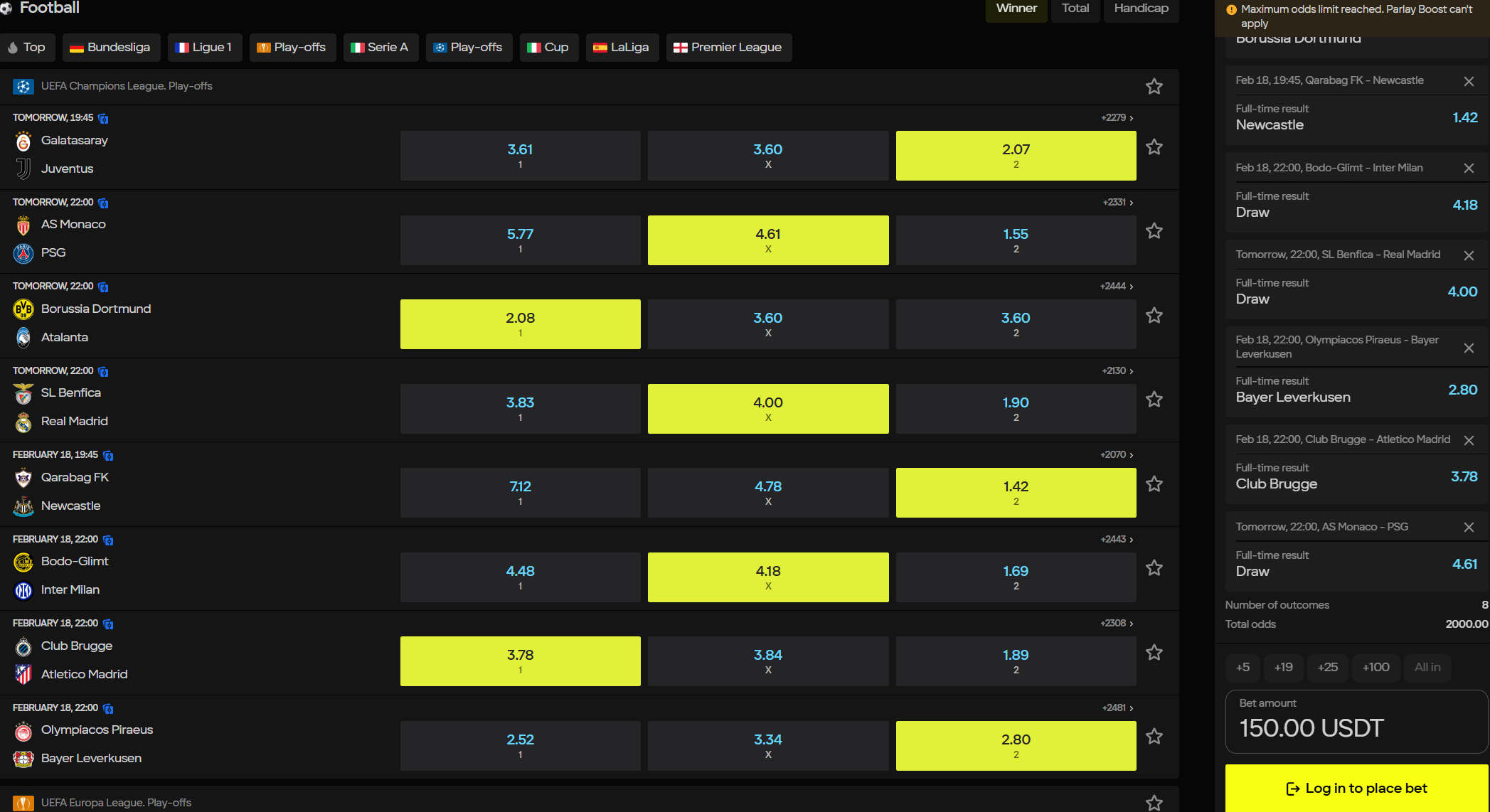 Parimatch স্পোর্টস বেটিং